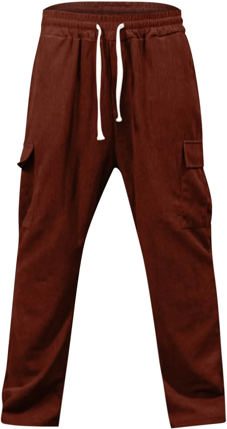 Mens Sweatpants Loose Fit Drawstring Elastic Waist Casual Baggy Pants Summer Hippie Hip Hop Trousers