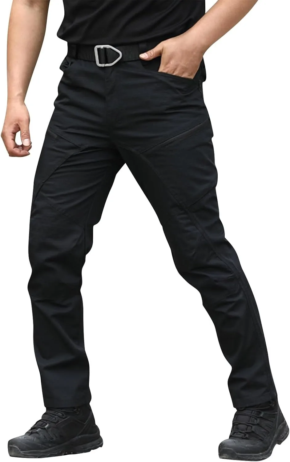Mens Tactical Pants Camo Hiking Stretch Pants Hunting Construction Moisture Wicking Pant with Pockets
