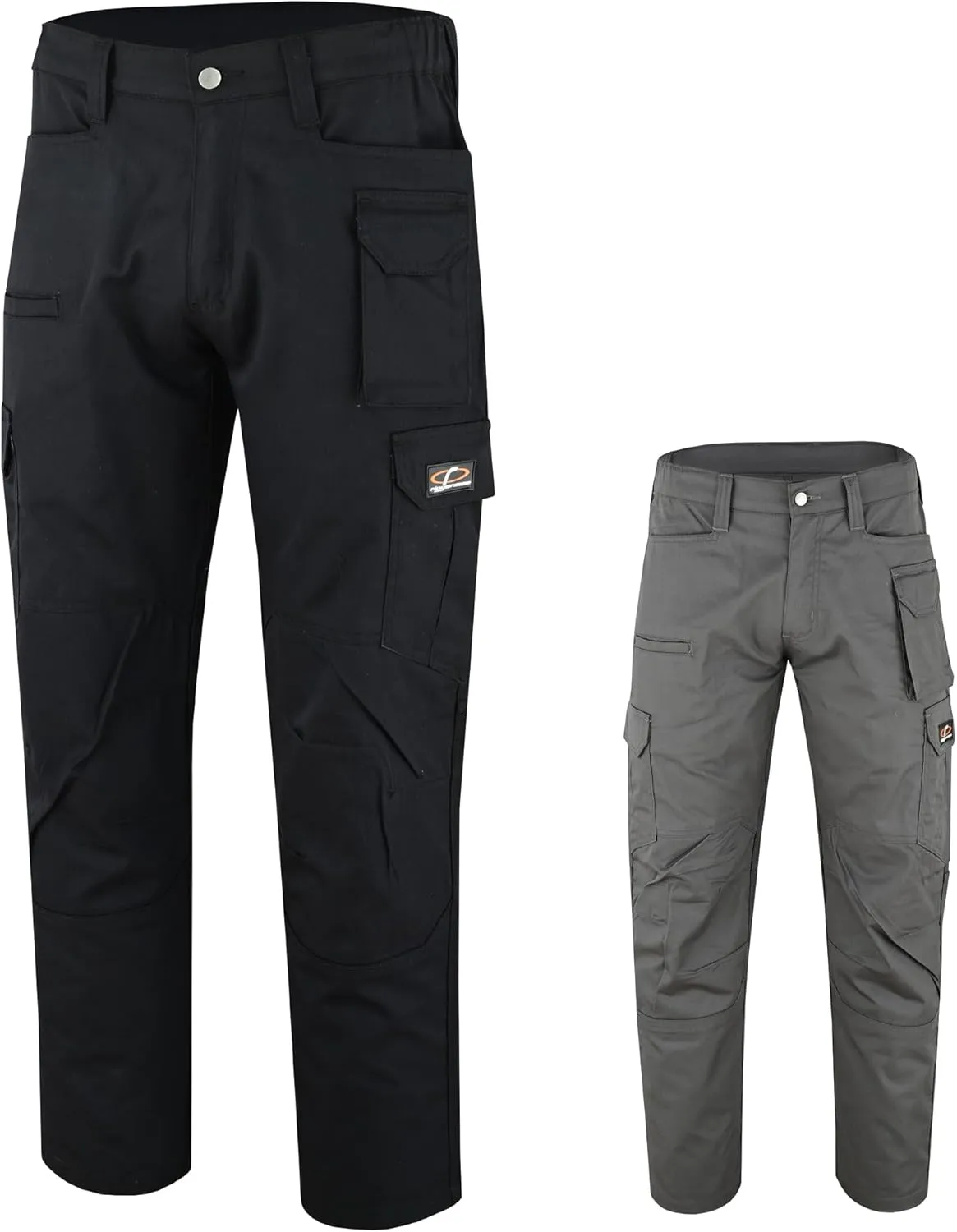 Mens Tactical Pants Elasticated Waist Lightweight Work Pants for Men Construction Boot Cut Relaxed Fit Cargo Pants