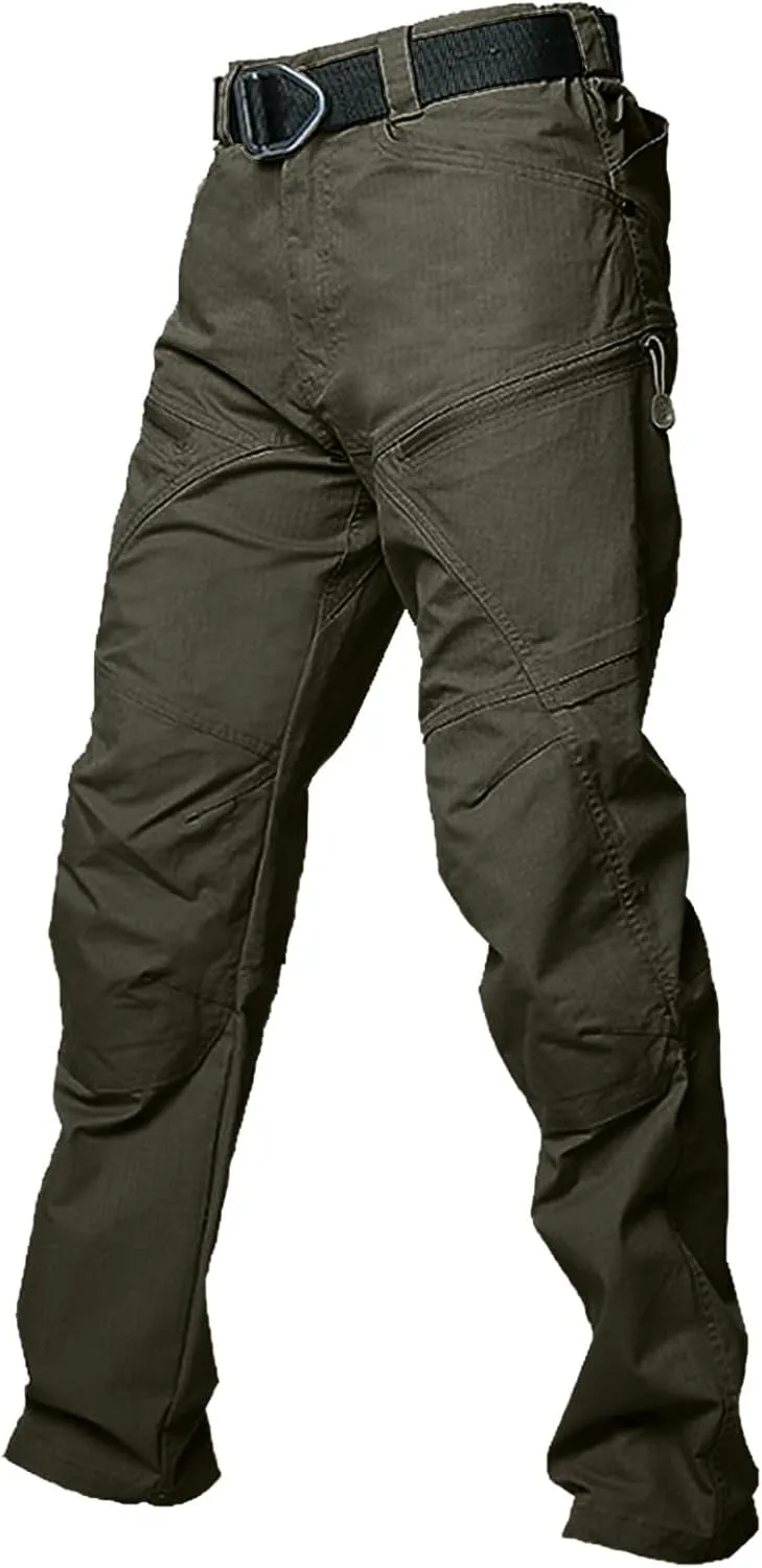 Mens Tactical Pants Hunting Camo Stretch Pant Waterproof Cargo Moisture Wicking Pants with Pockets