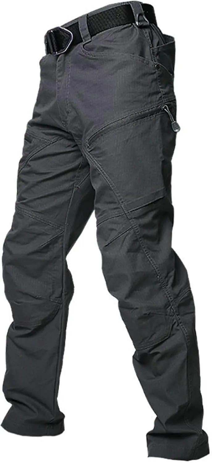 Mens Tactical Pants Hunting Camo Stretch Pant Waterproof Cargo Moisture Wicking Pants with Pockets