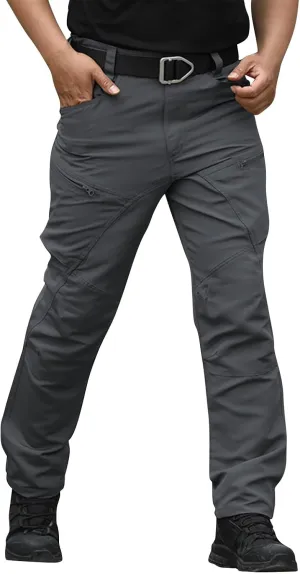 Mens Tactical Pants Hunting Camo Stretch Pant Waterproof Cargo Moisture Wicking Pants with Pockets