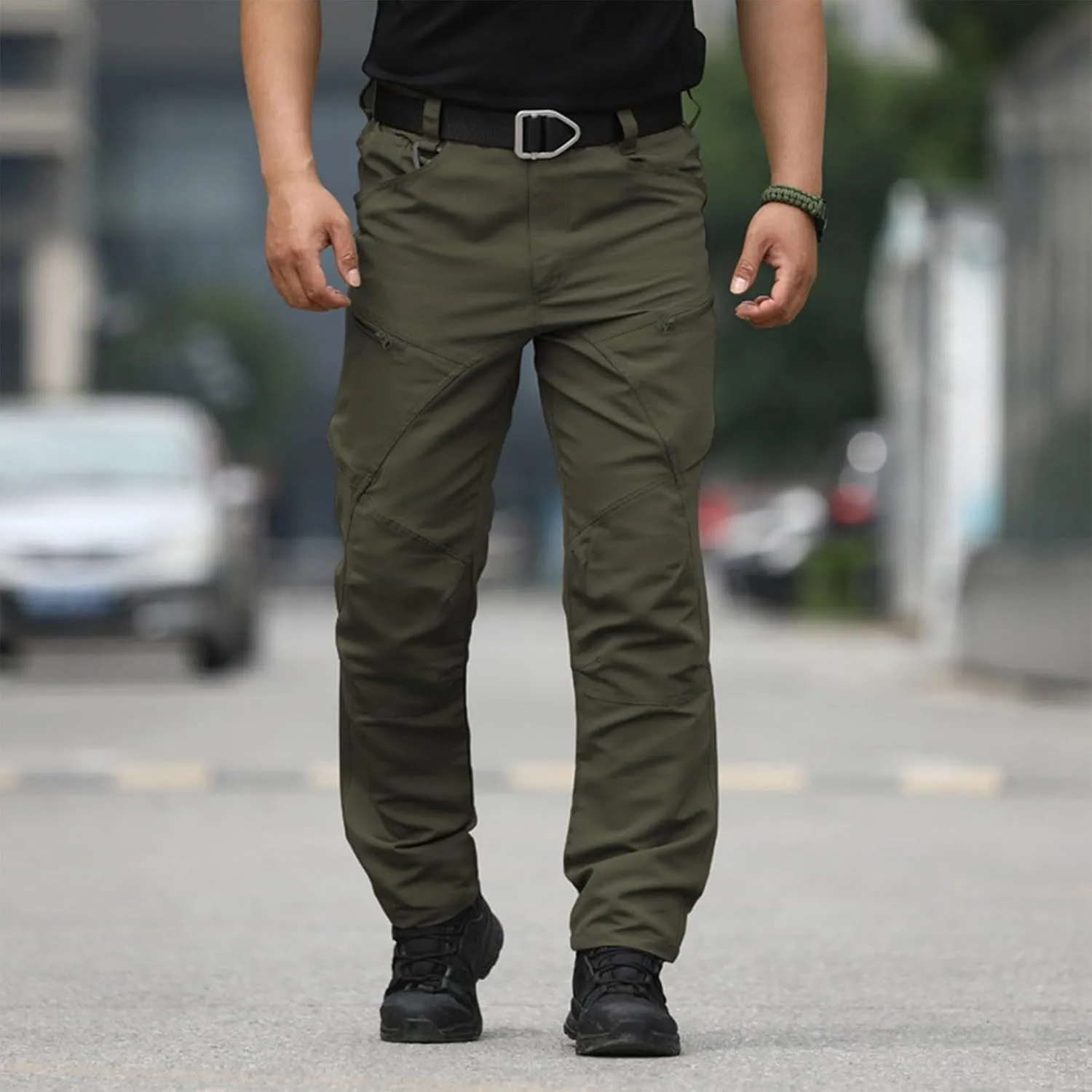Mens Tactical Pants Hunting Camo Stretch Pant Waterproof Cargo Moisture Wicking Pants with Pockets