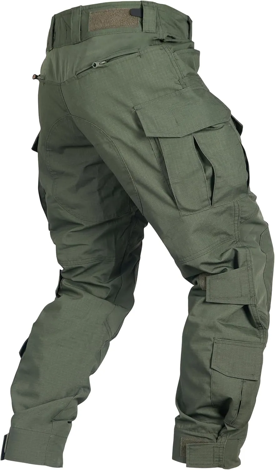 Men’s Tactical Pants with Knee Pads Camo Cargo Pants Waterproof Hiking Pants 10 Pockets No Belt