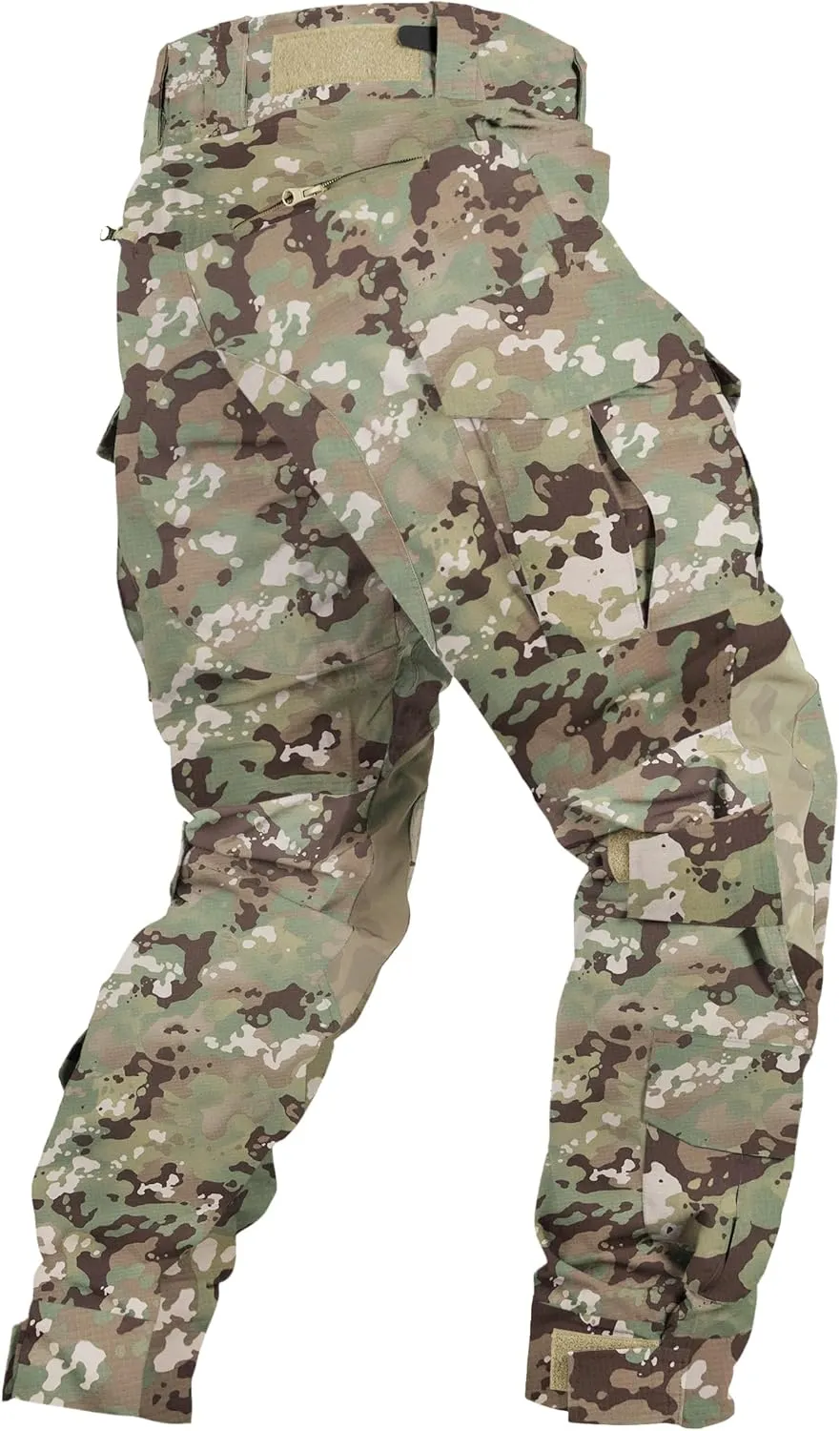 Men’s Tactical Pants with Knee Pads Waterproof G3 Combat Pants Camo Cargo Pants with 10 Pockets No Belt