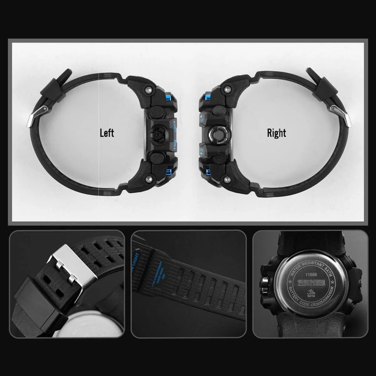 Mens Watch Military Sports Outdoor Waterproof Watches for Men Date Multi Function Tactics Alarm Stopwatch Analog Watches