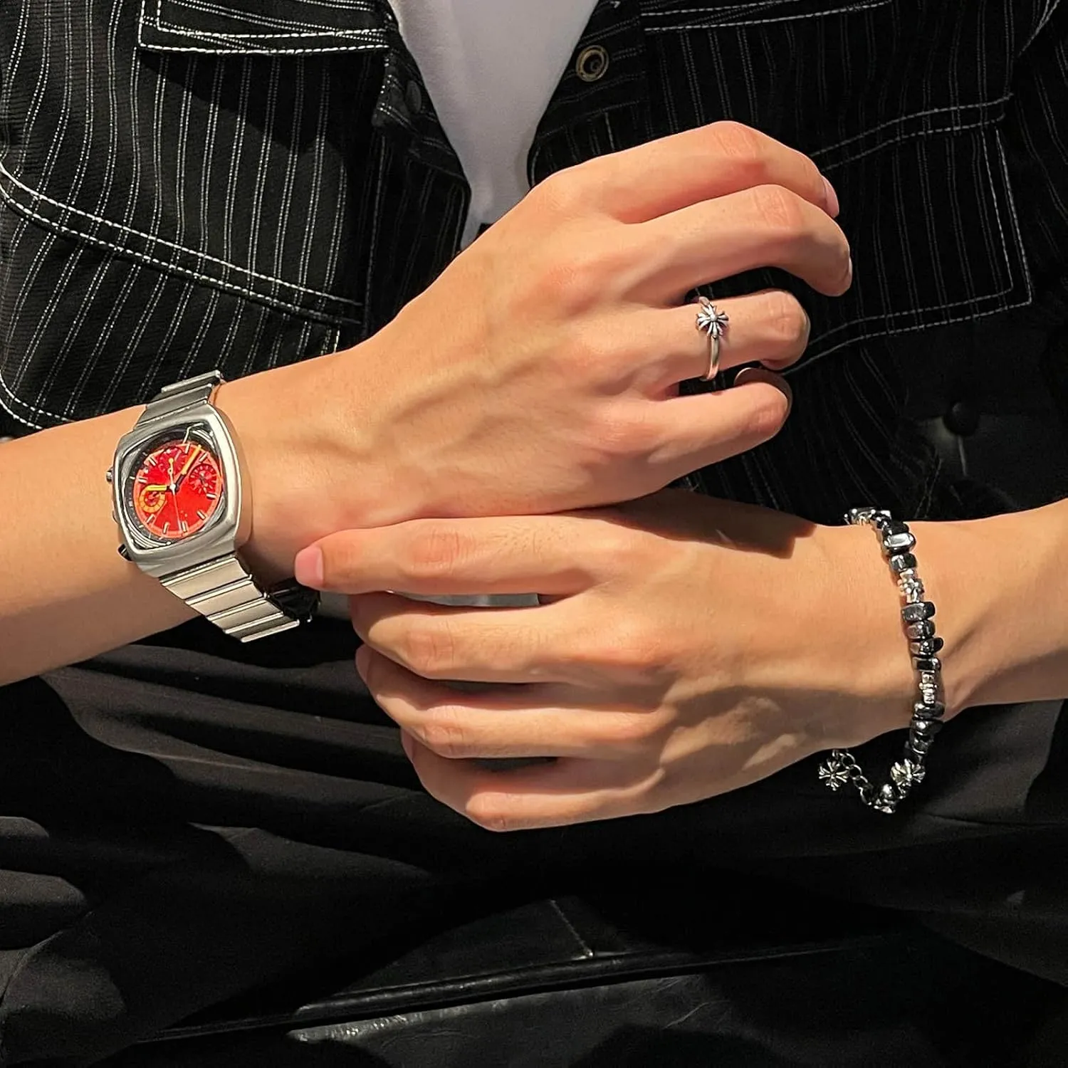 Mens Watch Waterproof Luminous Wrist Watches for Men Multifunction Chronograph Business Work Casual Fashion Sport Designer Dress Watch with Calendar Elegant Gifts for Men