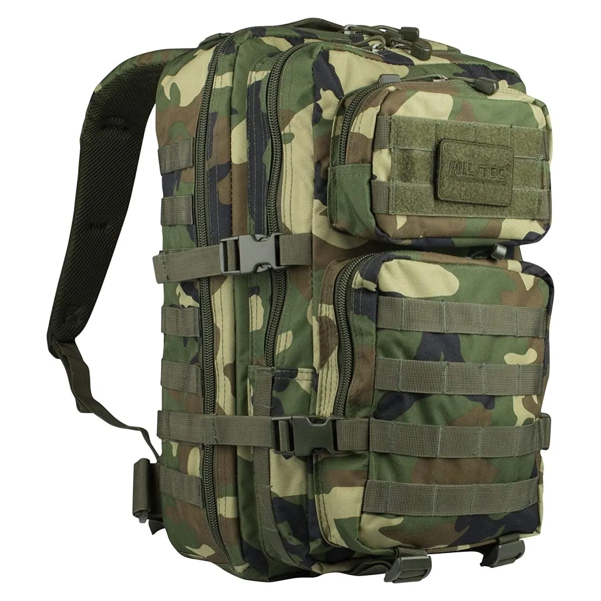 MIL-TEC U.S. Assault trekking rucksack 36L backpack woodland camo hiking daypack