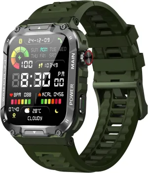 Military Smart Watch for Men with Call Function,Fitness Smartwatch for Android Phones and iPhone,Waterproof Fitness Tracker with Blood Oxygen/Heart Rate/Sleep/100  Sport Modes, Watches for Men