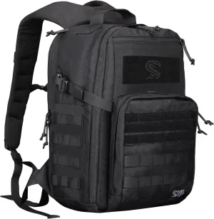 Military Tactical Backpack for Men, Molle Army Rucksack Assault Pack, Bug Out Bag, Laptop Compartment, 24L (Green)