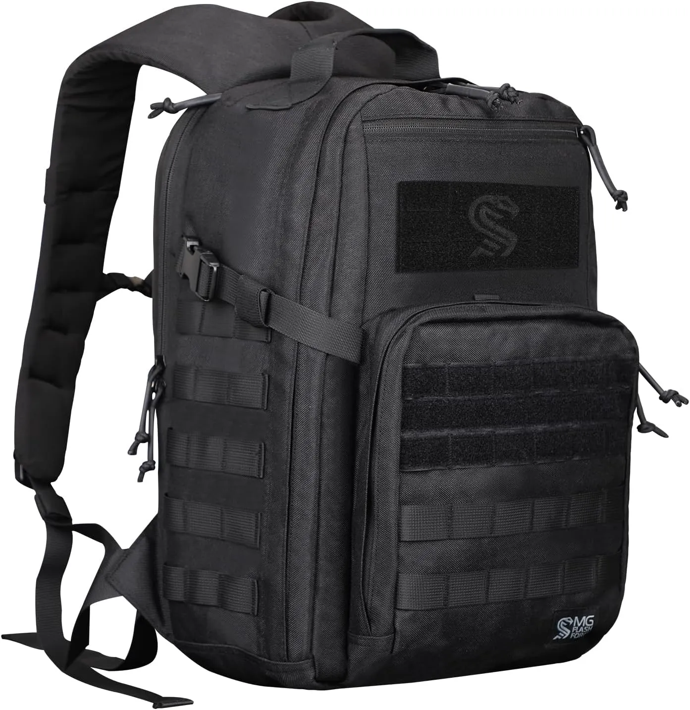 Military Tactical Backpack for Men, Molle Army Rucksack Assault Pack, Bug Out Bag, Laptop Compartment, 24L (Green)