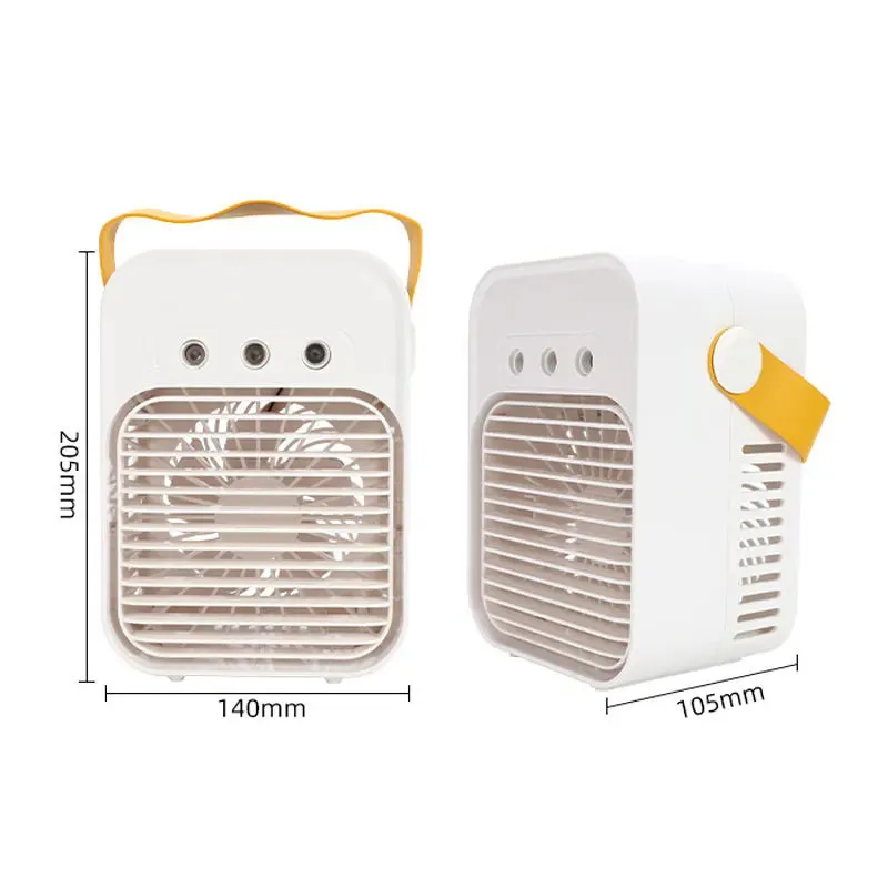 Mini Air Cooler – USB Rechargeable, Portable Fan with Spray Function – Wireless, Desktop, for Home, Room, Camping, and Outdoor Use