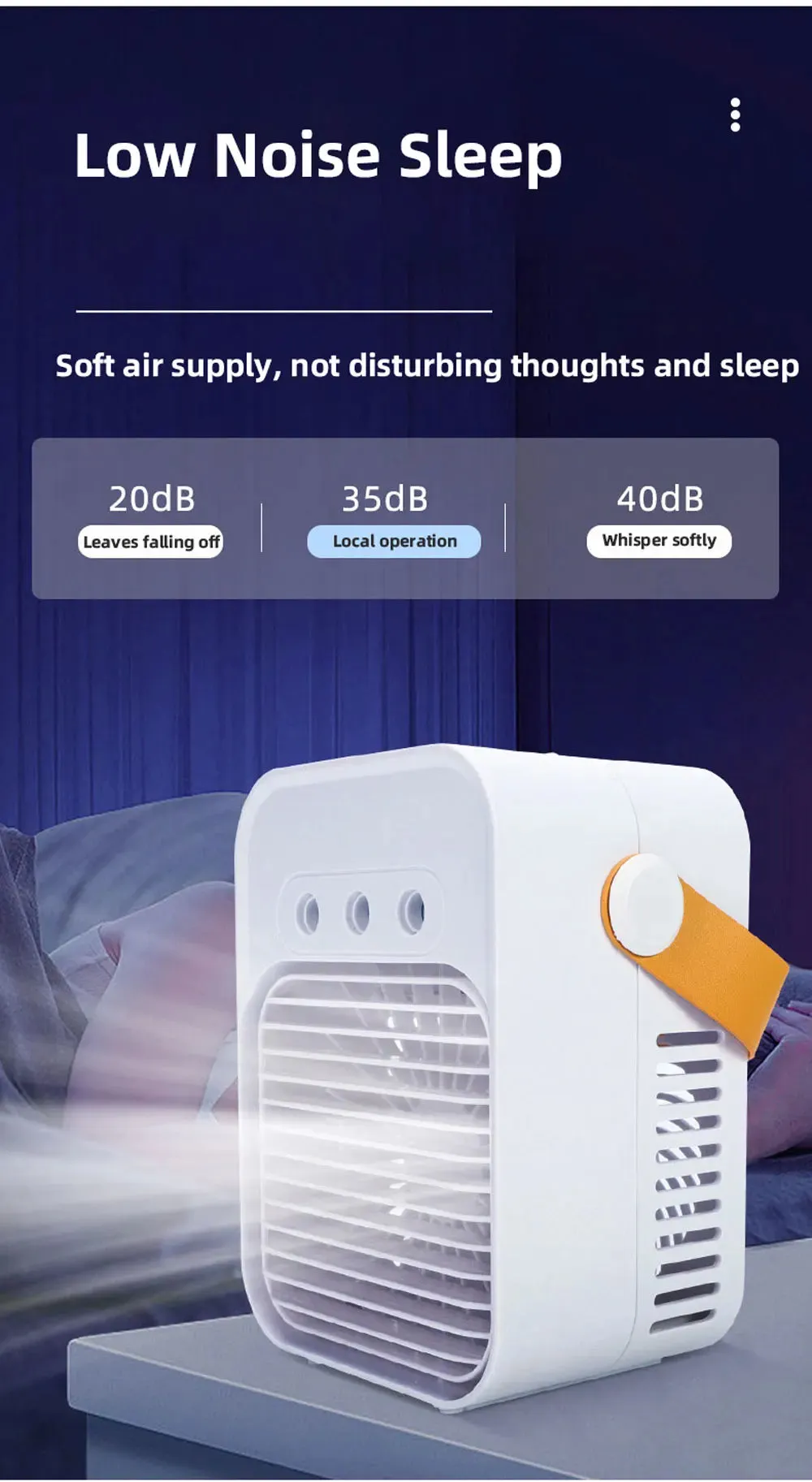 Mini Air Cooler – USB Rechargeable, Portable Fan with Spray Function – Wireless, Desktop, for Home, Room, Camping, and Outdoor Use