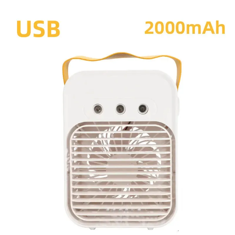 Mini Air Cooler – USB Rechargeable, Portable Fan with Spray Function – Wireless, Desktop, for Home, Room, Camping, and Outdoor Use