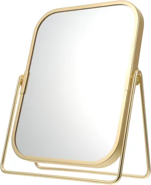 Mipcase Makeup Mirror, 360 Degree Swivel Vanity Mirror Portable Table Make Up Mirror for Bedroom Bathroom