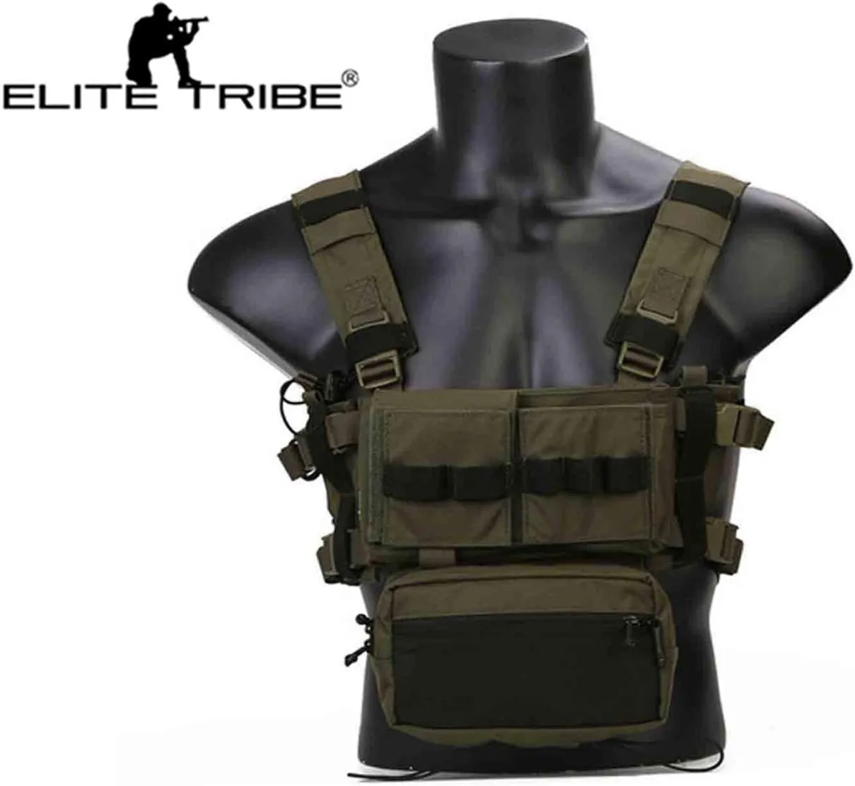 MK3 Modular Lightweight Chest Rig Micro Fight Chissis 5.56 Mag Pouch