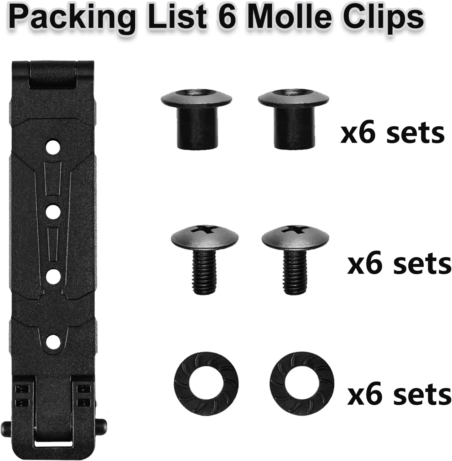 Molle Attachment with Mounting Hardware, Tactical Accessories and Equipment for Outdoor Use