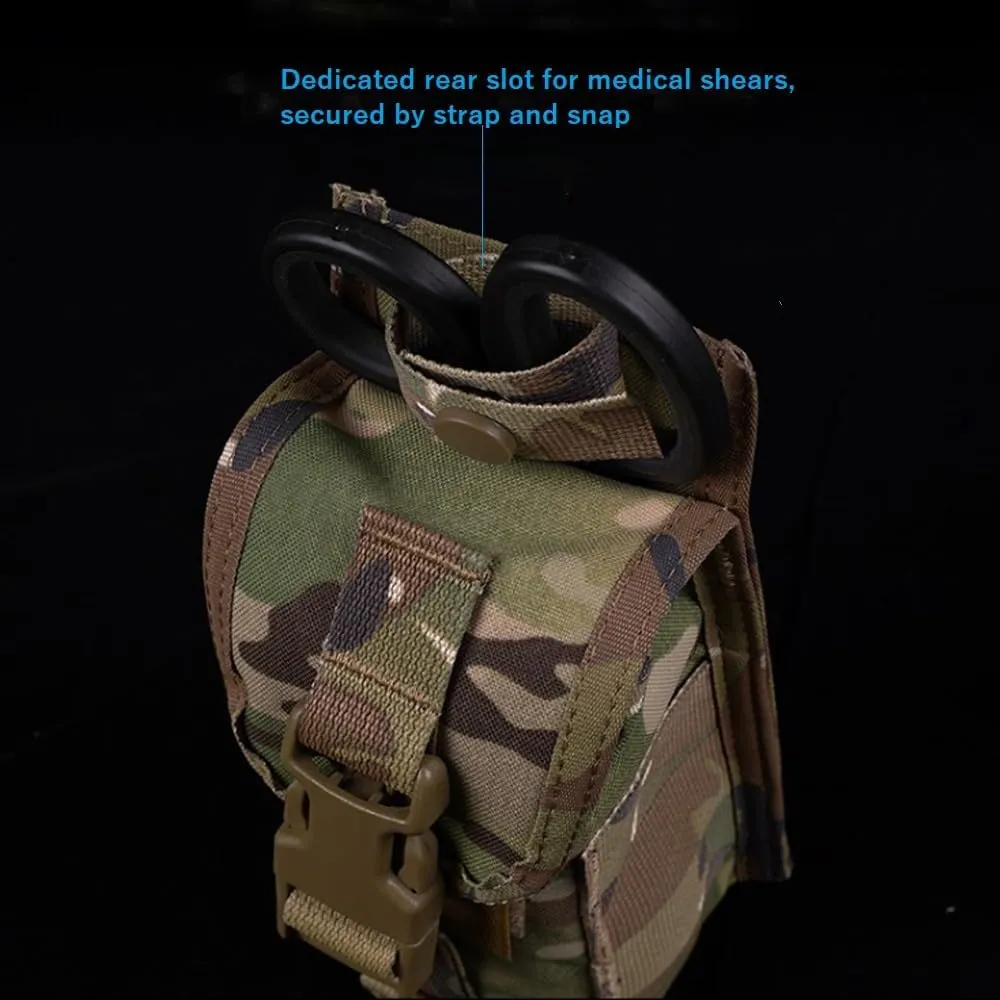 MOLLE Blowout Medical Pouch,Tactical Bleeder First Aid Pouch Medical Shears Holder Empty IFAK Pouch Security Survival Gear
