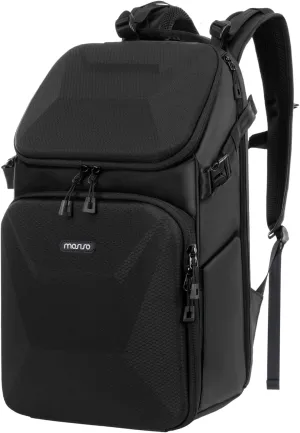 MOSISO Camera Backpack, DSLR Camera Bag with Waterproof Rain Cover, Honeycomb Hardshell Case Photography Travel Backpack with 15-16 inch Laptop Compartment & Tripod Holder for Canon/Nikon/Sony, Black