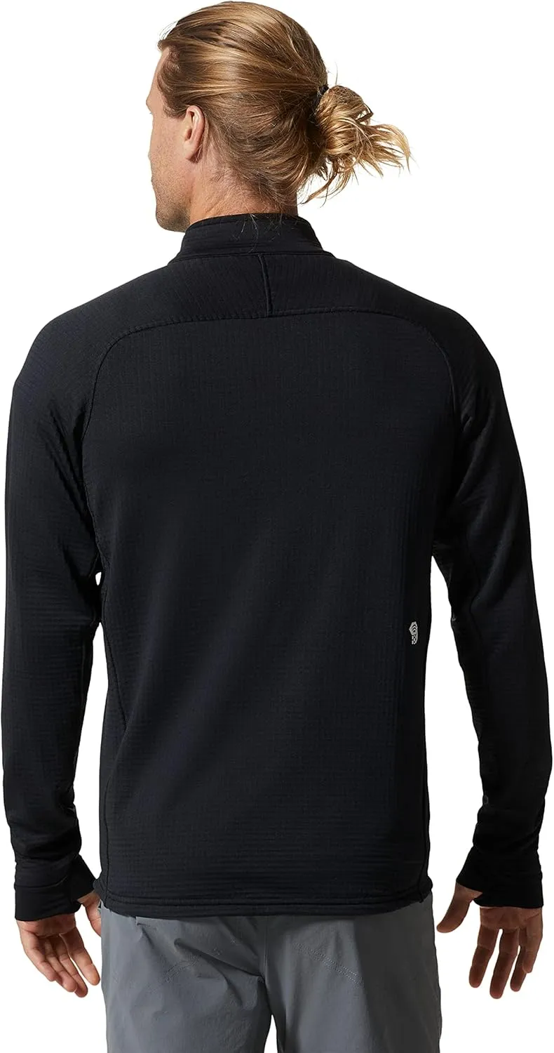 Mountain Hardwear Men's Polartec Power Grid Half Zip Jacket | Stylish and Warm Jacket for All Outdoor Adventures