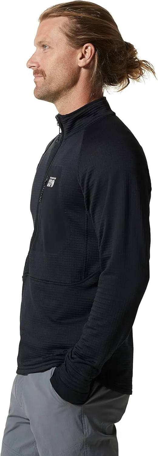 Mountain Hardwear Men's Polartec Power Grid Half Zip Jacket | Stylish and Warm Jacket for All Outdoor Adventures