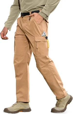 MOURCE Ripstop Tactical Pants for Men Stretch Breathable - Lightweight Quick Dry Mens Hiking Pants with 9 Pockets
