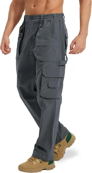 MOURCE Tactical Pants for Men Ripstop - Water Resistant Mens Work Pants Lightweight Quick Dry with 9 Pockets