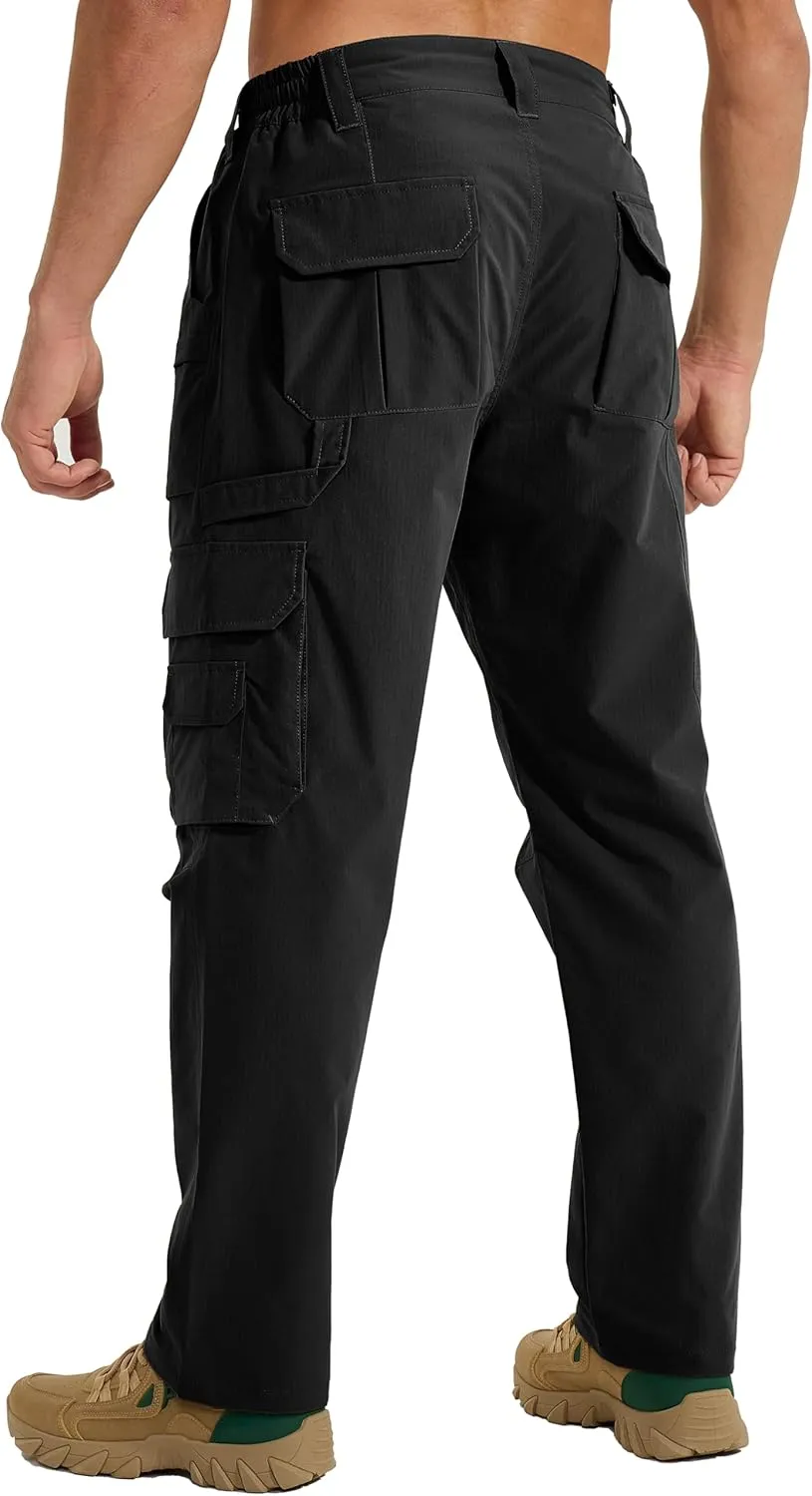 MOURCE Tactical Pants for Men Ripstop - Water Resistant Mens Work Pants Lightweight Quick Dry with 9 Pockets