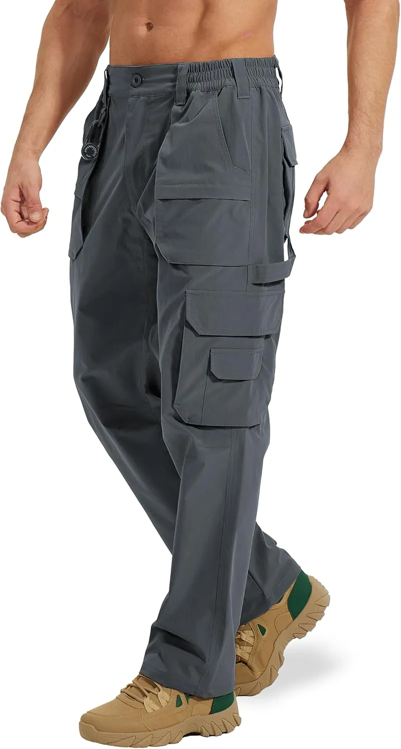 MOURCE Tactical Pants for Men Ripstop - Water Resistant Mens Work Pants Lightweight Quick Dry with 9 Pockets