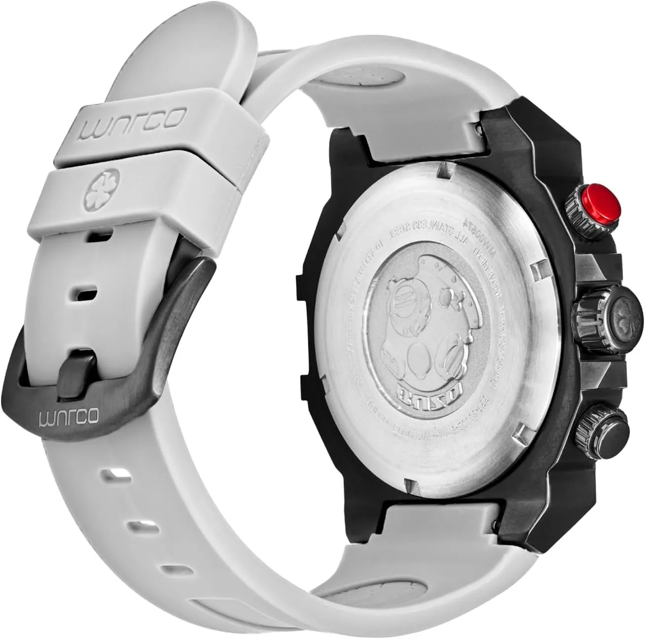 MULCO Watches for Men - Buzo, Stainless Steel Case with Wrist Silicone Band or Stainless Steel Strap, Quartz Chronograph Movement, Large Face Analog Display, 100m - Waterproof