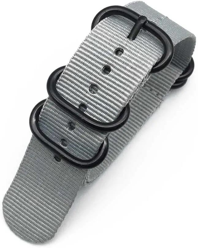 Multicolor Watch Strap Nylon Black Ring Buckle 18mm 20mm 22mm 24mm Striped Waterproof Replace Watch Accessories for Man Women