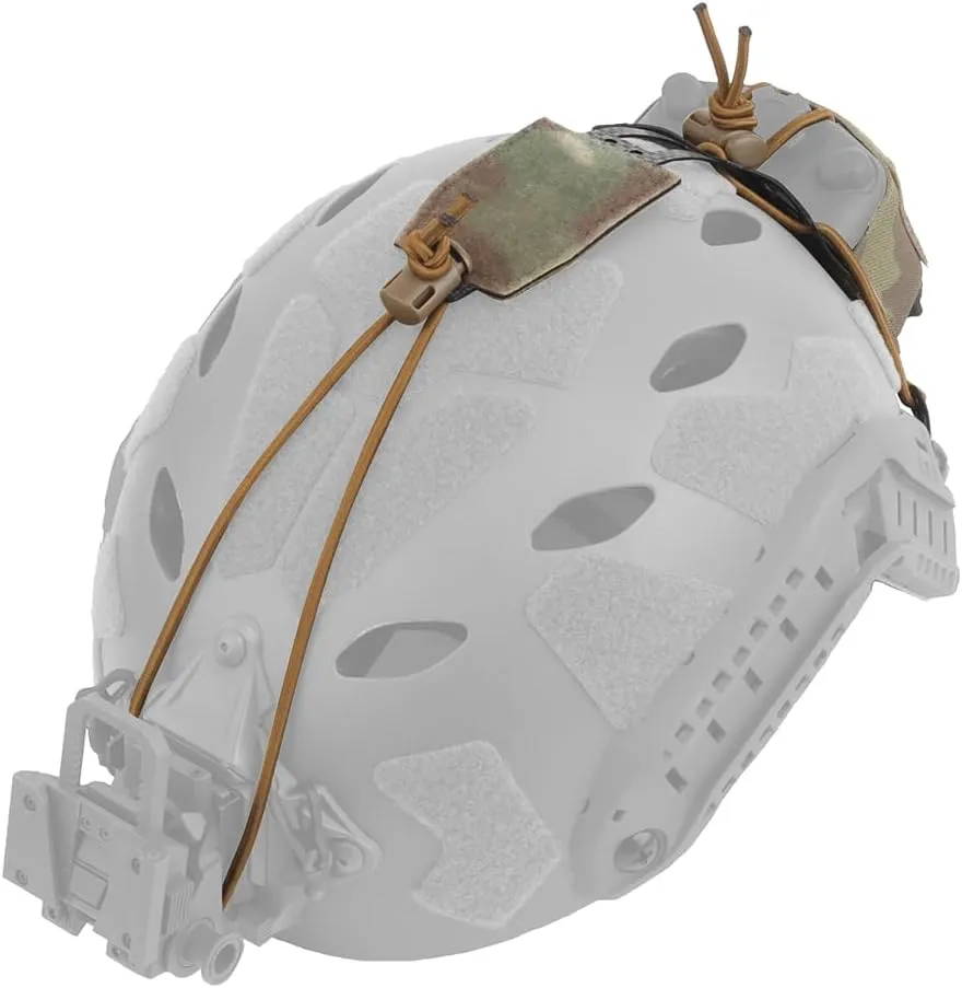 Multifunction Tactical Helmet Battery Pouch,PVS-31 NVG Battery Box Storage Pouch Elastic Adjustment Balance Weight Bag Counterweight Pack Compatible with Most Helmets