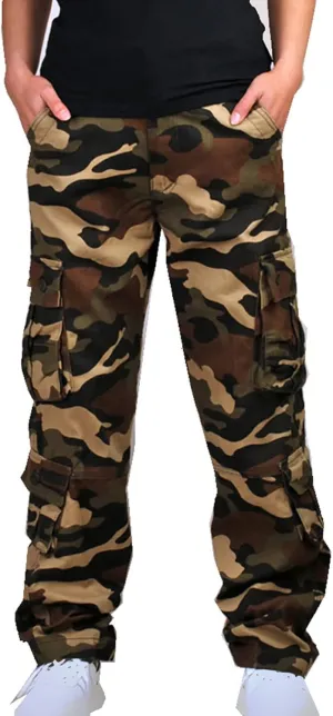 Muscularfit Camo Cargo Pants for Men 2023 Big and Tall Multi Pockets Loose Straight Sweatpants Outdoor Fashion Athletic Pants