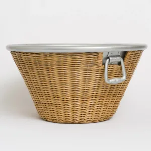 Natural Wicker Ice Bucket with Aluminum Liner