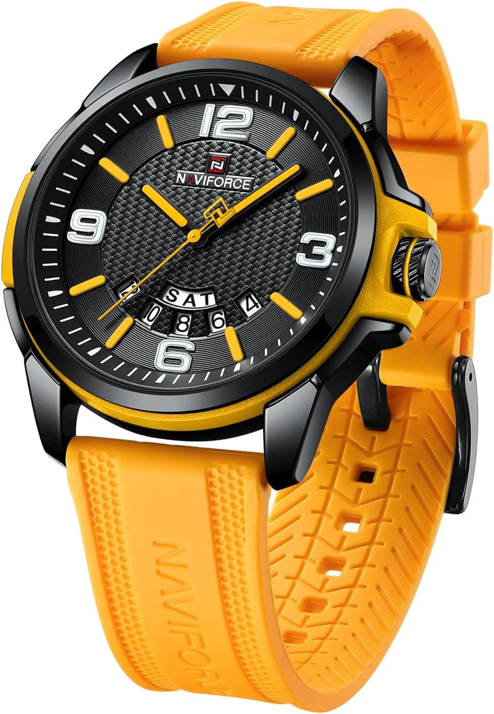 NAVIFORCE Waterproof Watch for Men Women, Analog Auto Date Military Sports Unisex Wristwatch,Silicone Strap