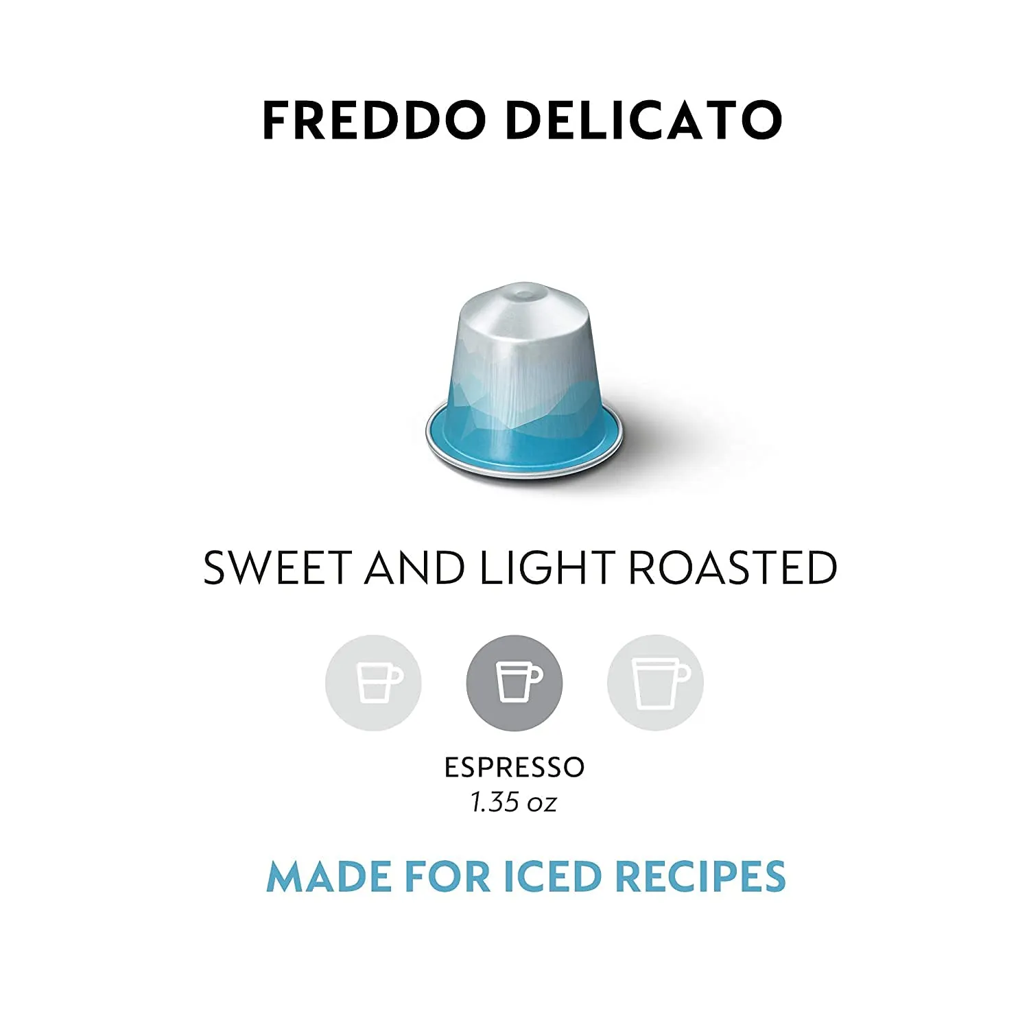 Nespresso Capsules Original Line, Freddo Delicato, 50-Count Espresso Coffee Pods