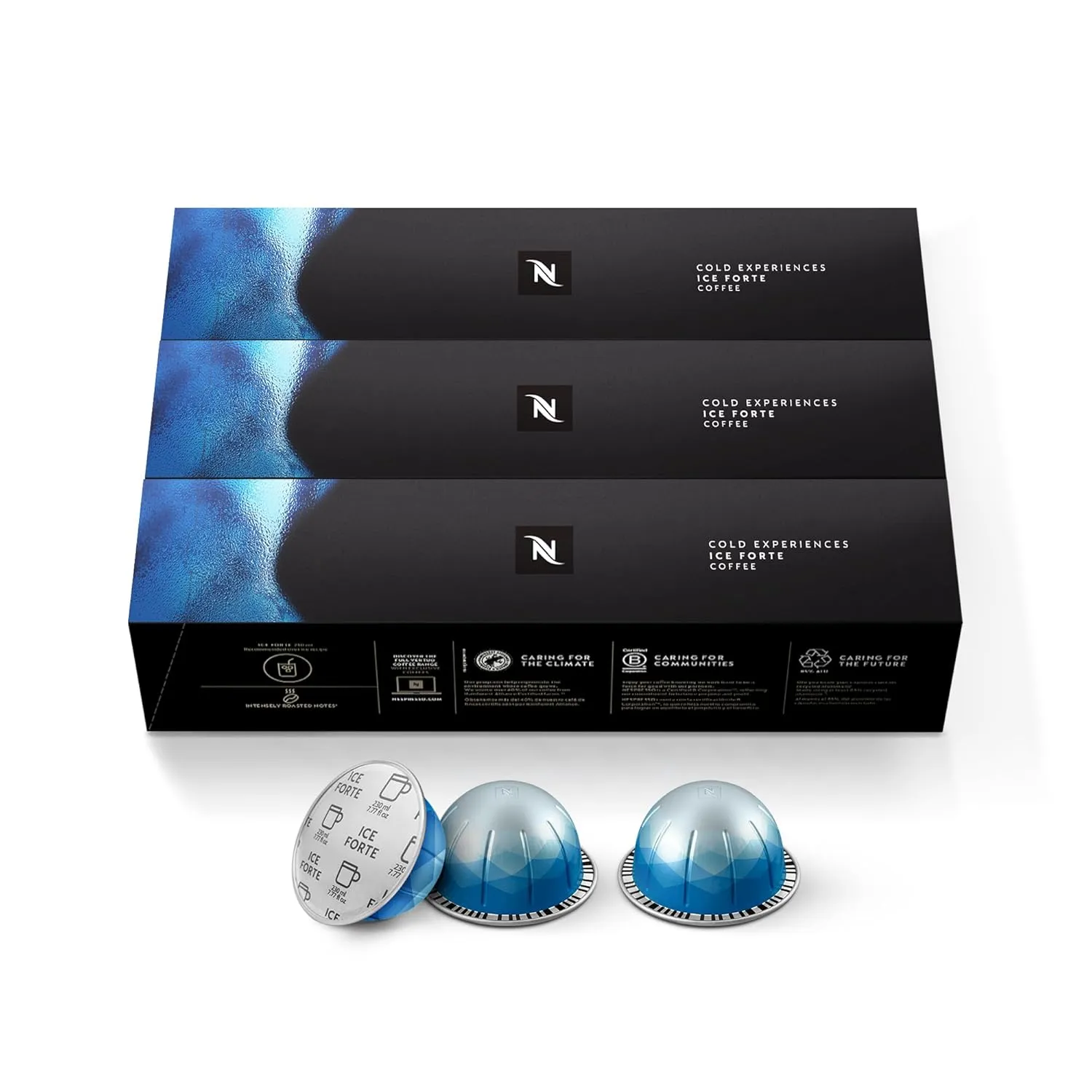 Nespresso Capsules Vertuo, Ice Forte, 30-Count Coffee Pods, Brews 7.8 oz.