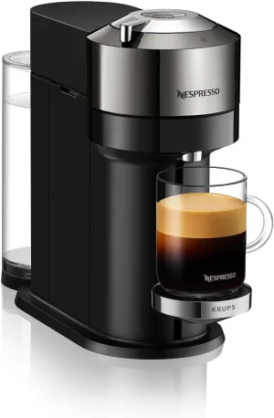 Nespresso Vertuo Next Deluxe Coffee and Espresso Machine by De'Longhi, Chrome