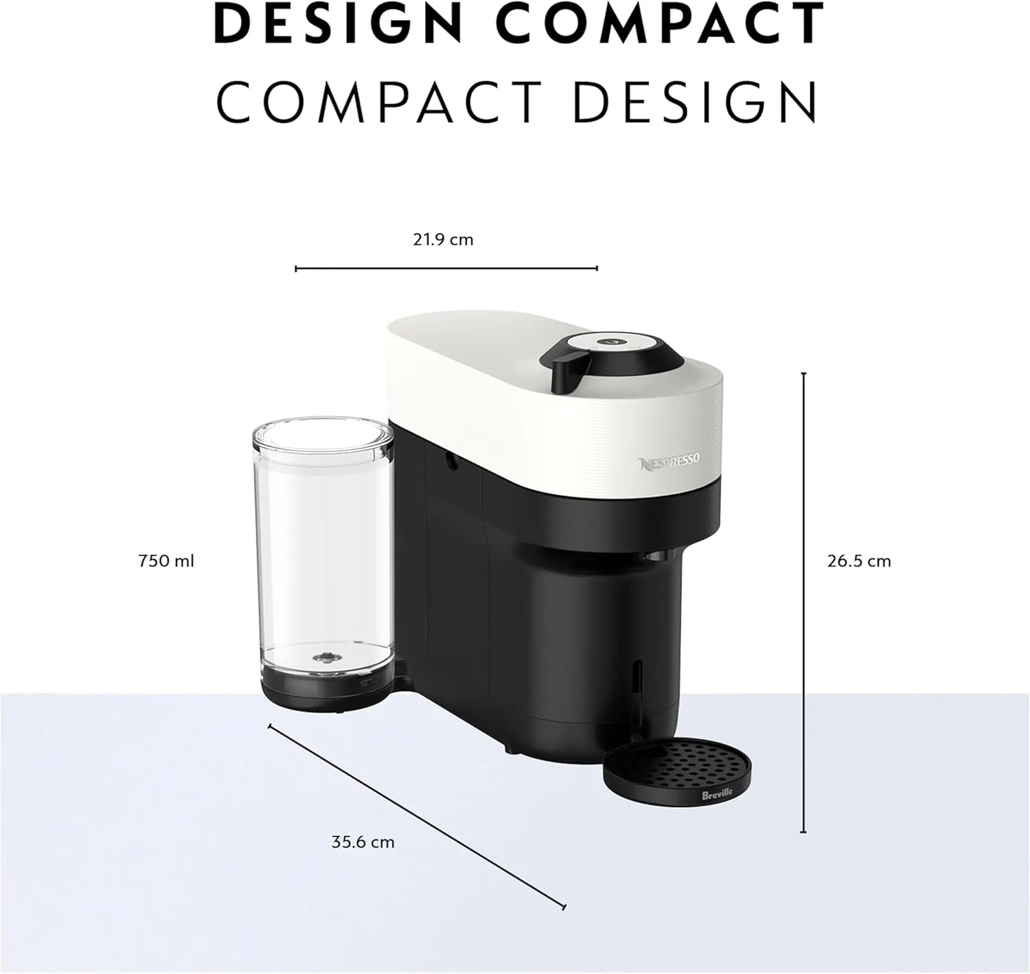 Nespresso Vertuo Pop  Coffee and Espresso Maker by Breville, Coconut White