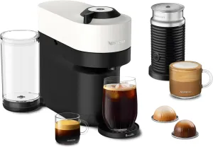 Nespresso Vertuo Pop  Coffee and Espresso Maker by Breville with Milk Frother, Coconut White