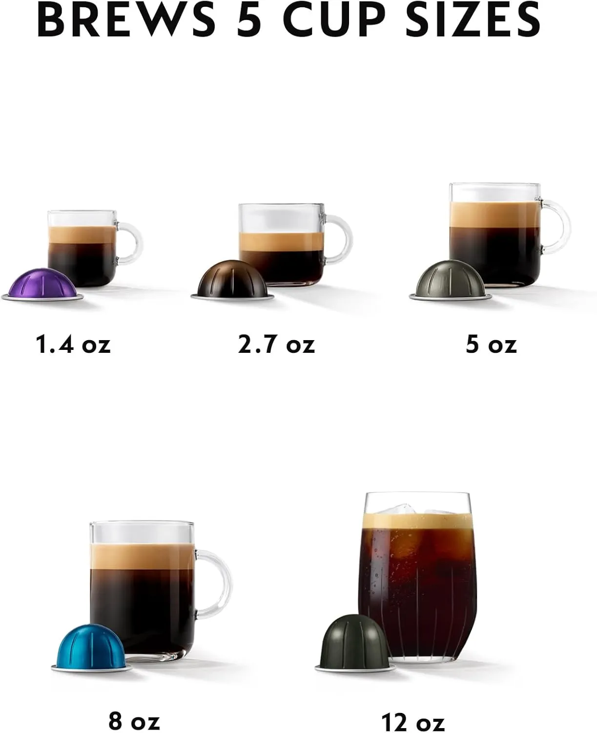 Nespresso Vertuo Pop  Coffee and Espresso Maker by Breville with Milk Frother, Coconut White