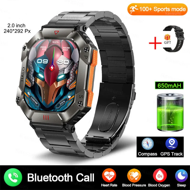 New Military Android GPS Smart Watch for Men and Women's Fitness