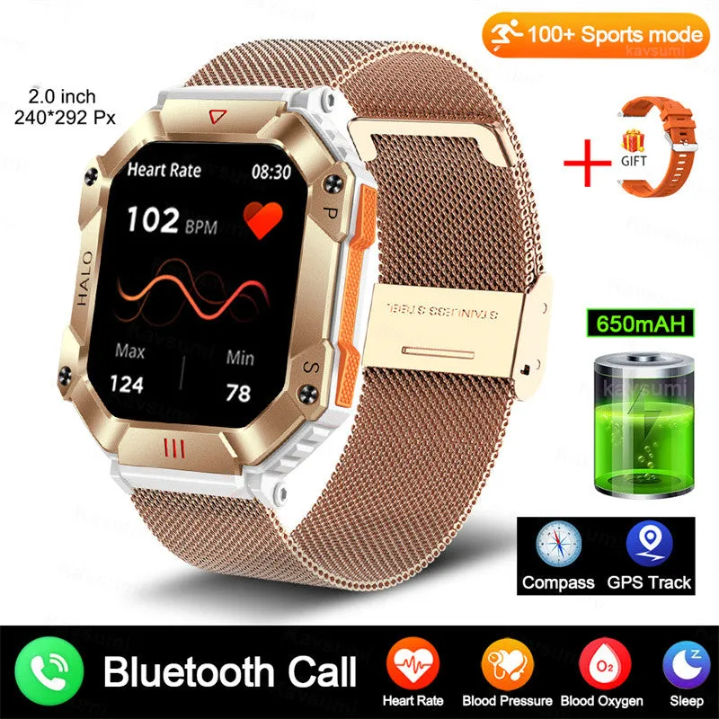 New Military Android GPS Smart Watch for Men and Women's Fitness