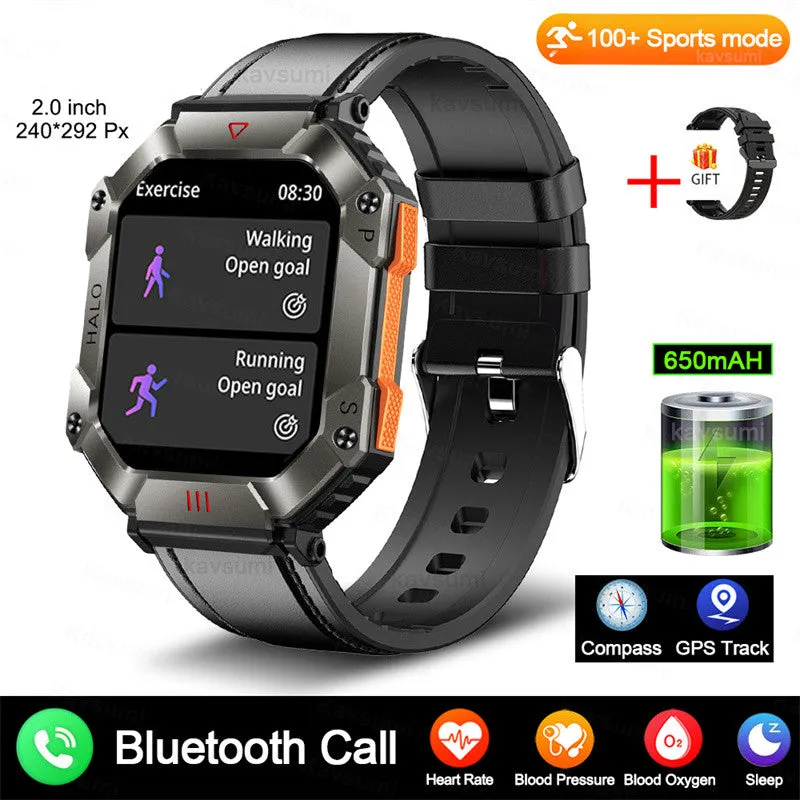 New Military Android GPS Smart Watch for Men and Women's Fitness