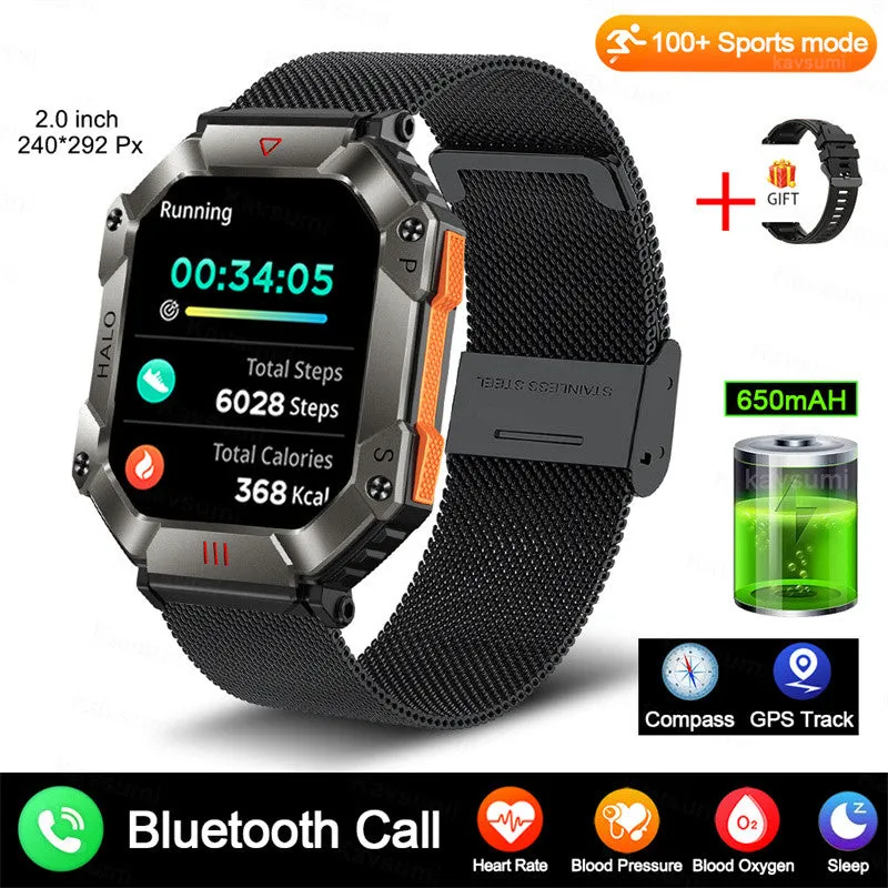New Military Android GPS Smart Watch for Men and Women's Fitness
