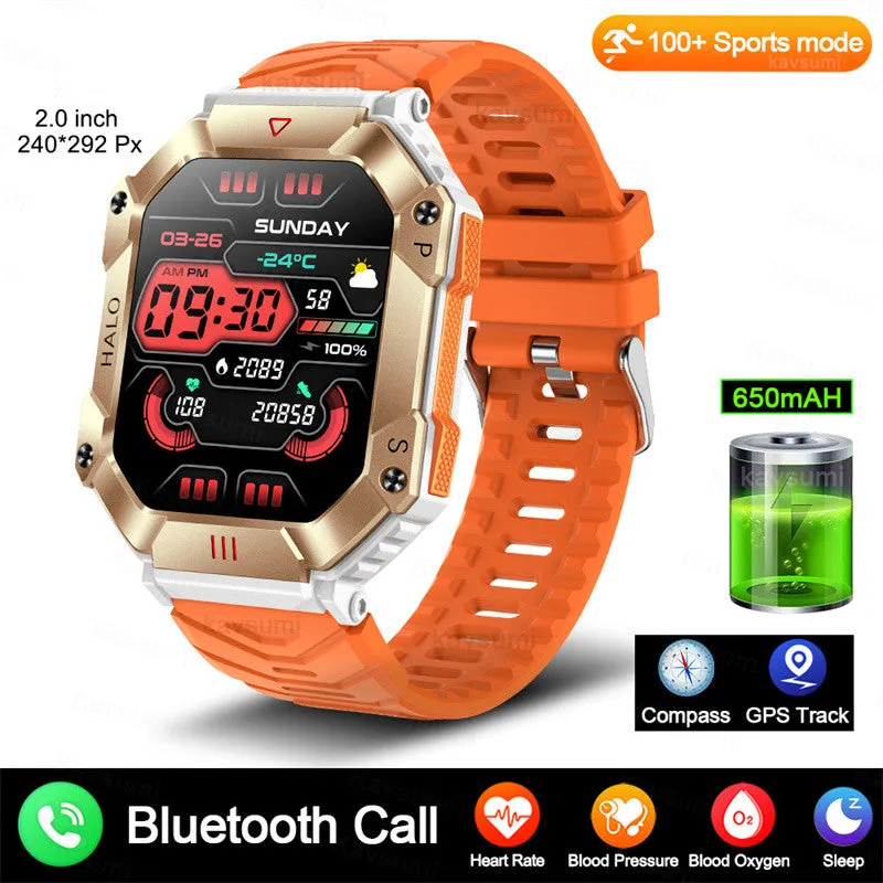 New Military Android GPS Smart Watch for Men and Women's Fitness