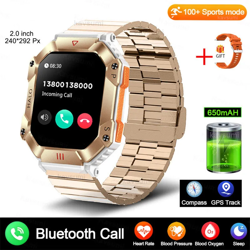 New Military Android GPS Smart Watch for Men and Women's Fitness
