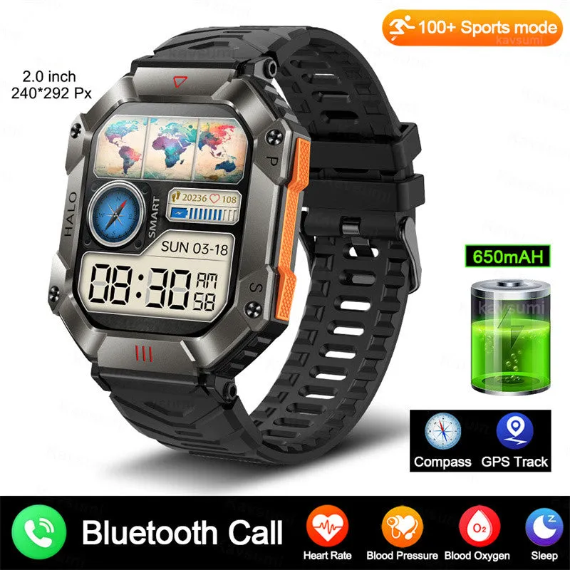 New Military Android GPS Smart Watch for Men and Women's Fitness