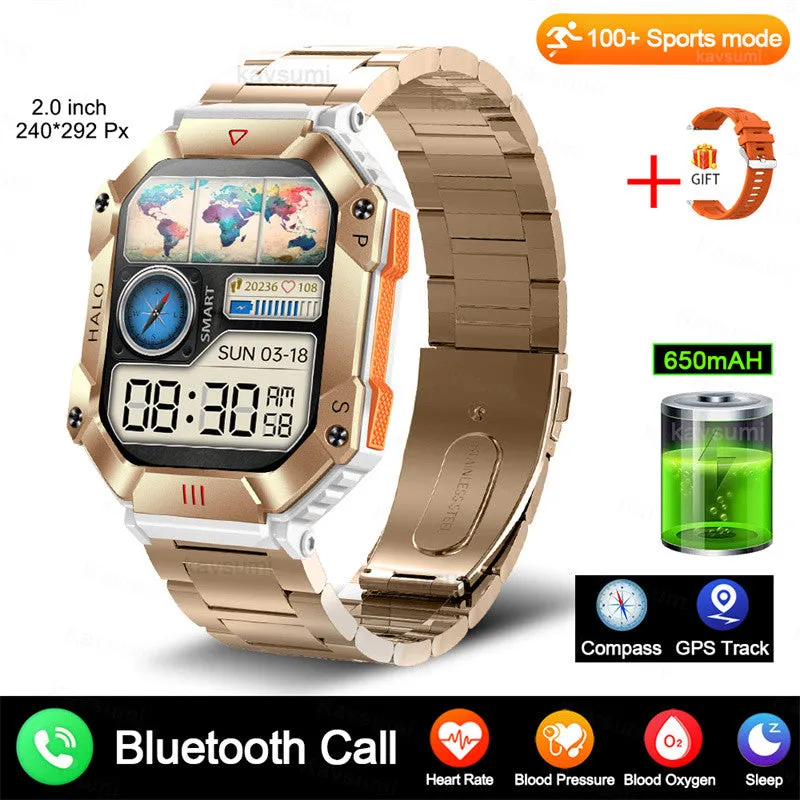 New Military Android GPS Smart Watch for Men and Women's Fitness