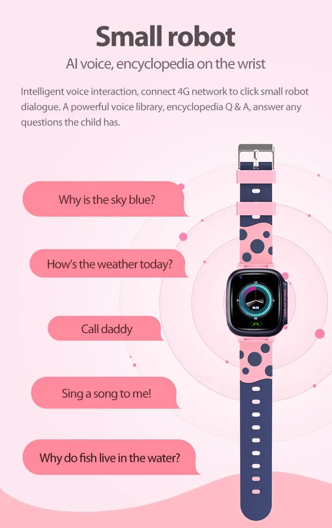 Newest 4G Smart Kids GPS Watch Phone Safety GPS Tracking Anti Lost Waterproof Kids Protect 4G Watches